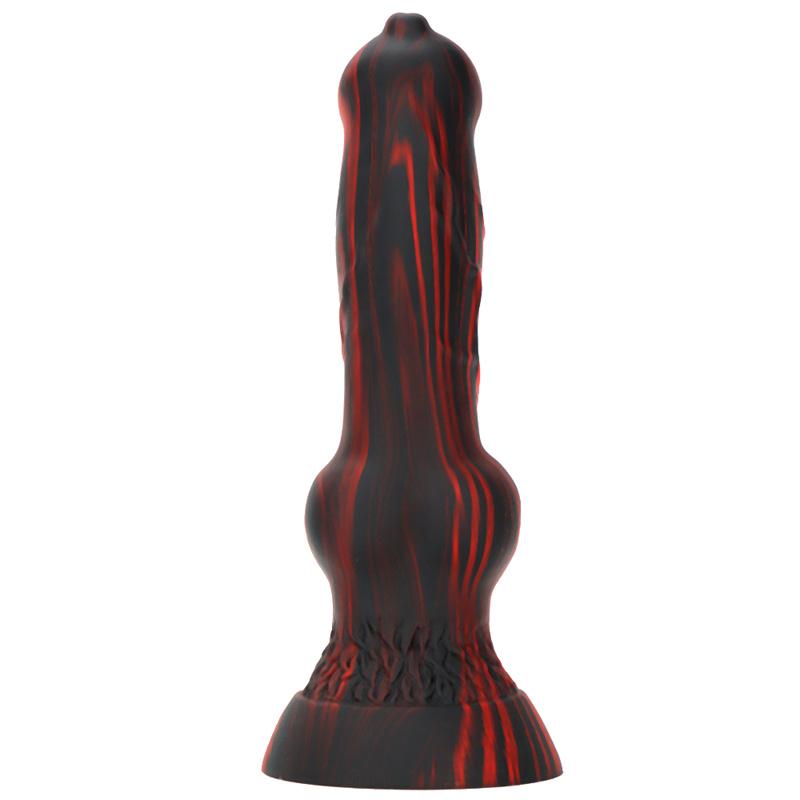 Dildo Pene di Cane Senza Uova Simulato Colore Misto per Donna Dispositivo di Masturbazione Corte Posteriore Grande Plug Anale Strumento di Espansione Anale