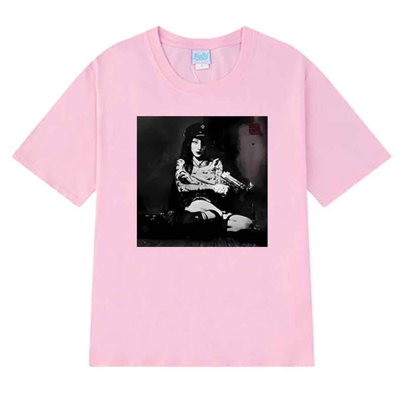 Horká zpěvačka YEULE Evangelic Girl Is A Gun Album Tričko Pánské Dámské vintage Oversized trička s krátkým rukávem Unisex 100% bavlna Topy