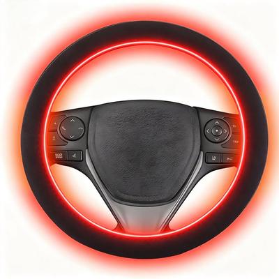12V Vyhřívaný potah na volant Teplý v zimě Univerzální střih Chránič volantu Vnější Pro auta Nákladní auta Dodávky Auto příslušenství