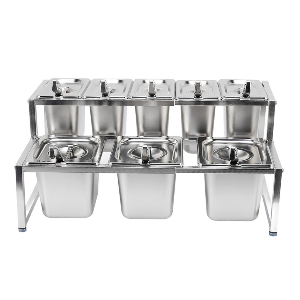 Jam Organizer Stand Detachable Polished Rust Resistant Integrated Stainless Steel Condiment Station