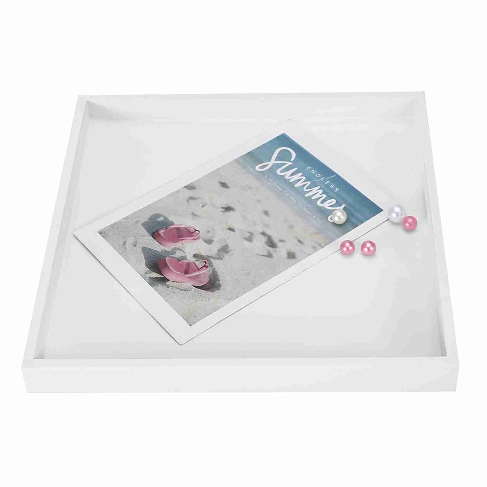 

Многоцелевой настольный органайзер для хранения вещей Valet Tray для ювелирных изделий, еды, косметики, белый