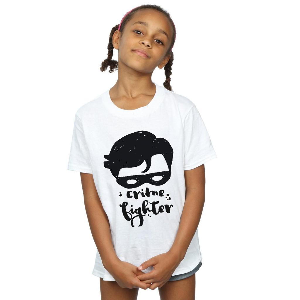 DC Comics Girls Batman Crime Fighter Sketch Cotton T-Shirt