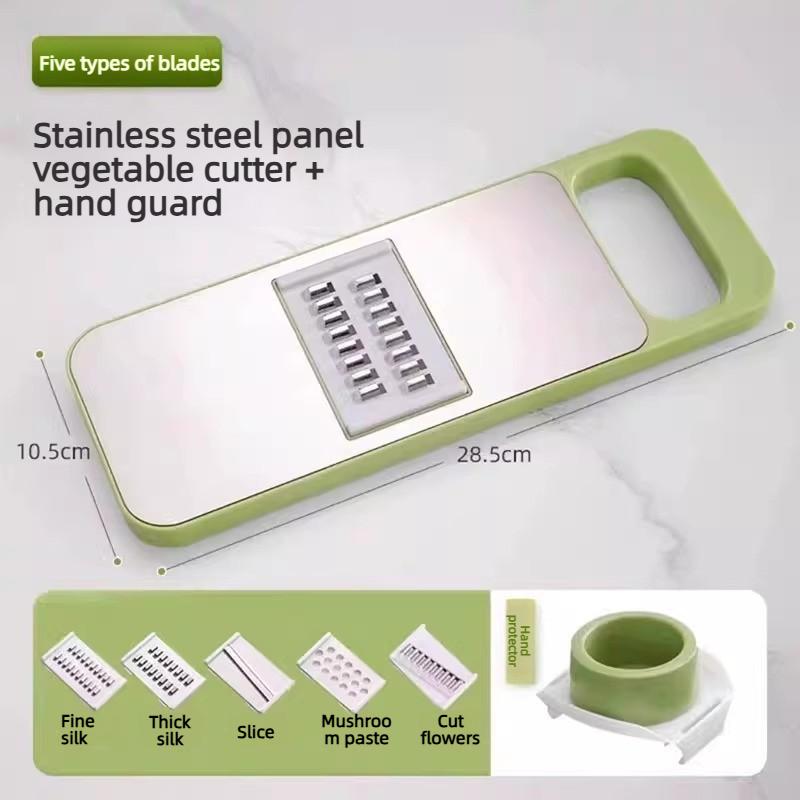 6 in 1 Vegetable Cutter Manual Multi-Function Grater, Potato Slicer Shredder, Durable Kitchen Gadget Accessories светло-зеленый