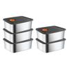 Stainless Steel Lunch Box with Vented Lids Reusable Metal Meal Prep Boxes Stackable BPA-Free Food Container for Snacks On-the-Go Meals