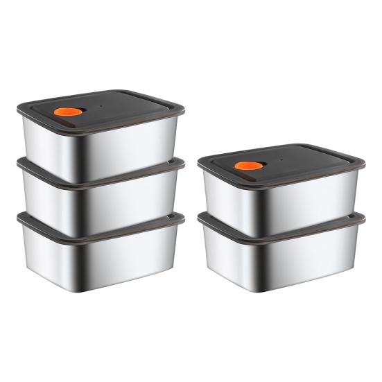 1/2/3/4/5/6/8/10Pcs Food Storage Containers Set Lunch Box Stainless Steel Stackable Snack Containers