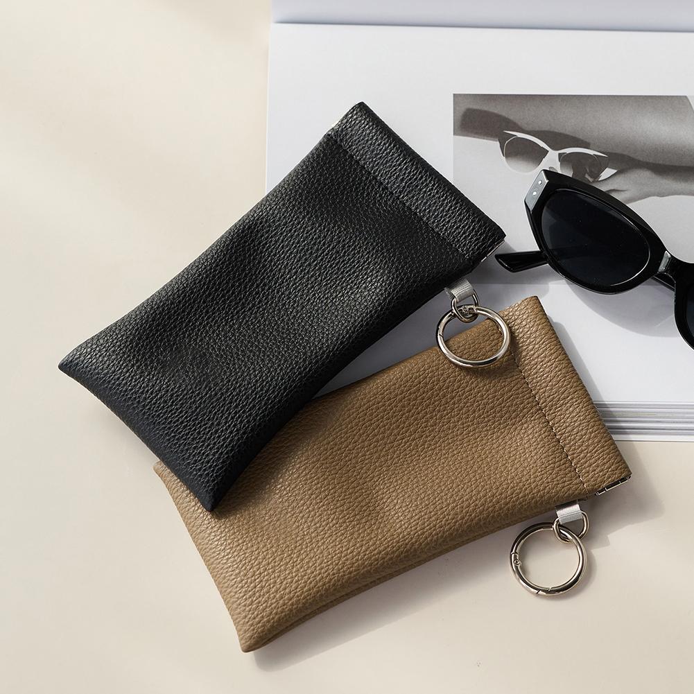 Automatic Closed Sunglasses Case PU Leather Glasses Storage Bag Waterproof Glasses Protective Cover Eyewear Storage Bag