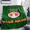 1 Stück Personalisierte Decke mit Wrexham AFC Muster aus Flanell Geeignet für Alle Jahreszeiten für Heimdekoration Wärme und Komfort Geschenke Feiertagsgeschenk