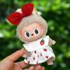 Labubu 15cm/17cm Doll Clothing Sitting Party Strawberry Tank Top Skirt Paired With Princess White Shoes Princess Baby Clothes