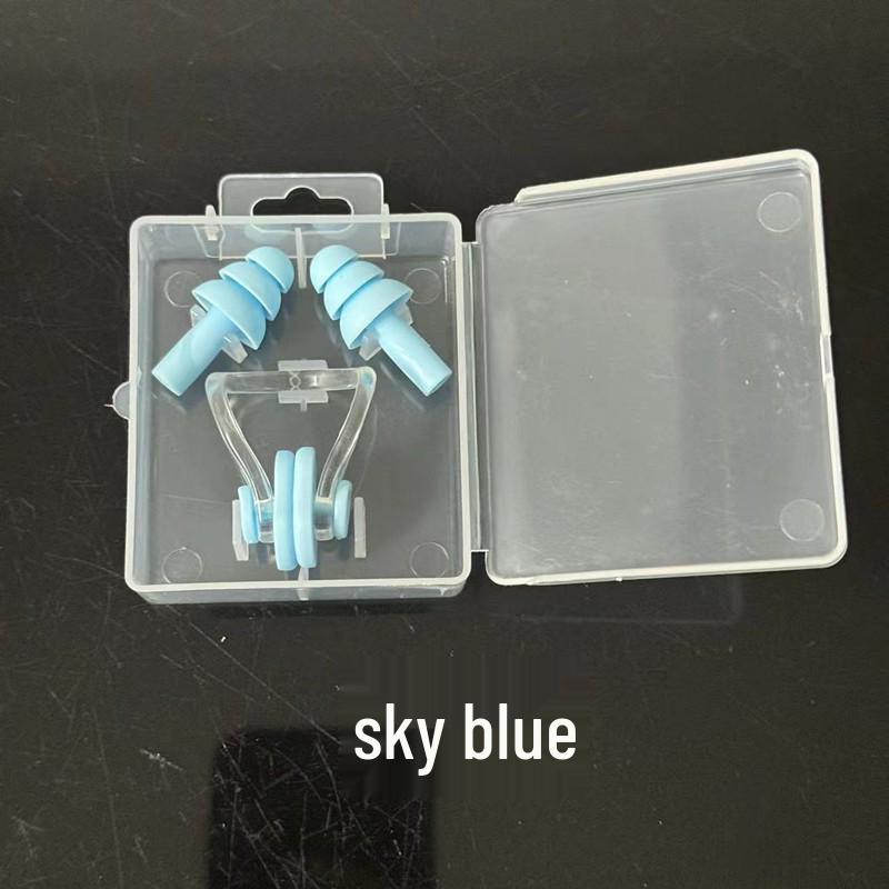 Nose Clip & Earplugs Set for Swimming - Soft Silicone, Waterproof, Universal Fit for Adults and Children