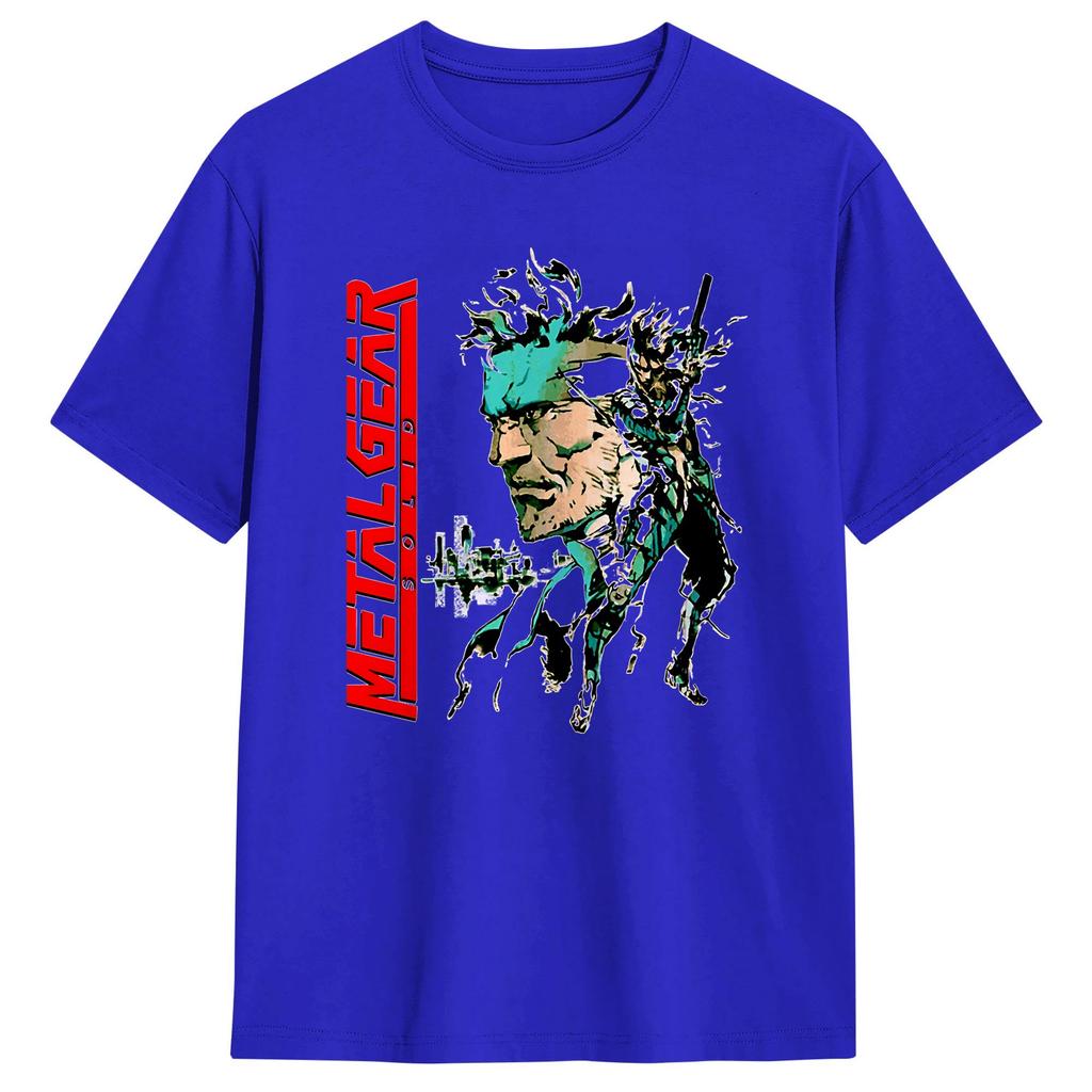 Fashion Metal Gear Solid Game Poster TShirt Men Round Neck 100 Cotton T Shirt Short Sleeve Tees Birthday Present Tops