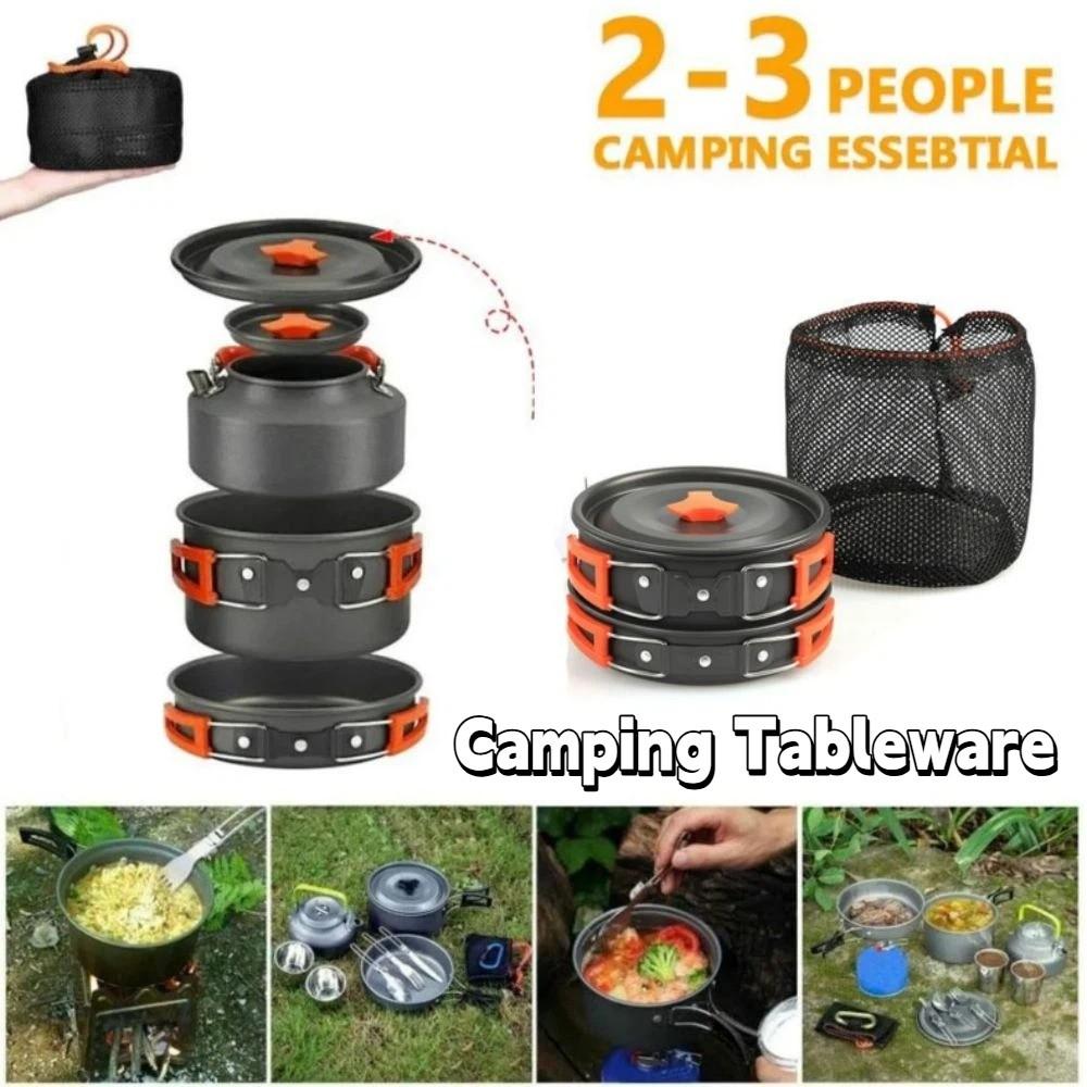 Kettle Outdoor Cookware Set Teapot Combination Picnic Pot Set Camping Tableware Travel Outdoor