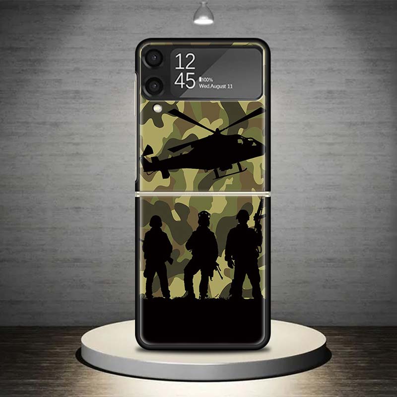 

Camouflage Military Phone Case For Samsung Galaxy Z Flip 7 6 5 4 3 5G Cover ZFlip7 ZFlip6 ZFlip4 ZFlip5 ZFlip3 Coque Fundas Gala Samsung Z Flip 4
