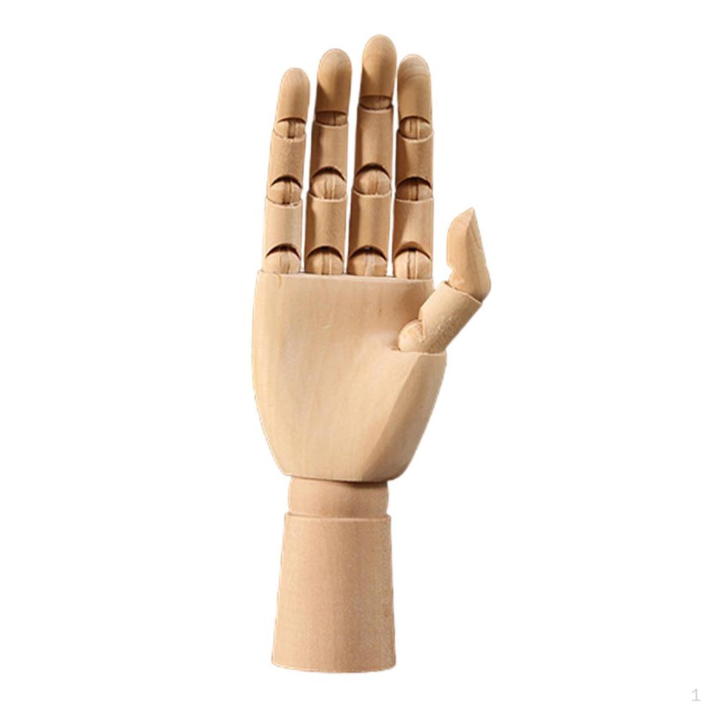Artist Manikin Hand Movable Joint Wood Model Right Desk Decoration Ornament Versatile