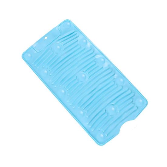 

Доска для стирки, складная нескользящая силиконовая присоска, портативная складная доска для стирки грязной одежды, ежедневное использование небесно-голубой