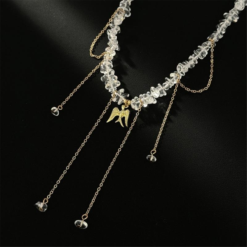 Nature Inspired Single Layer Bird Pendant Necklace Sturdy Alloy Chain Clavicle Chain For Casual Or Formal