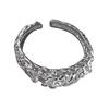 Atemberaubender 925 Sterling Silber Irregular Texturierter Geometrischer Ring Für Damen Mode