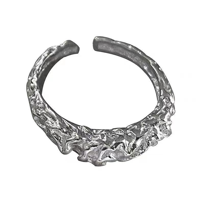 Adjustable 925 Elegant Sterling Silver Geometric Style Ring For Women Trendy