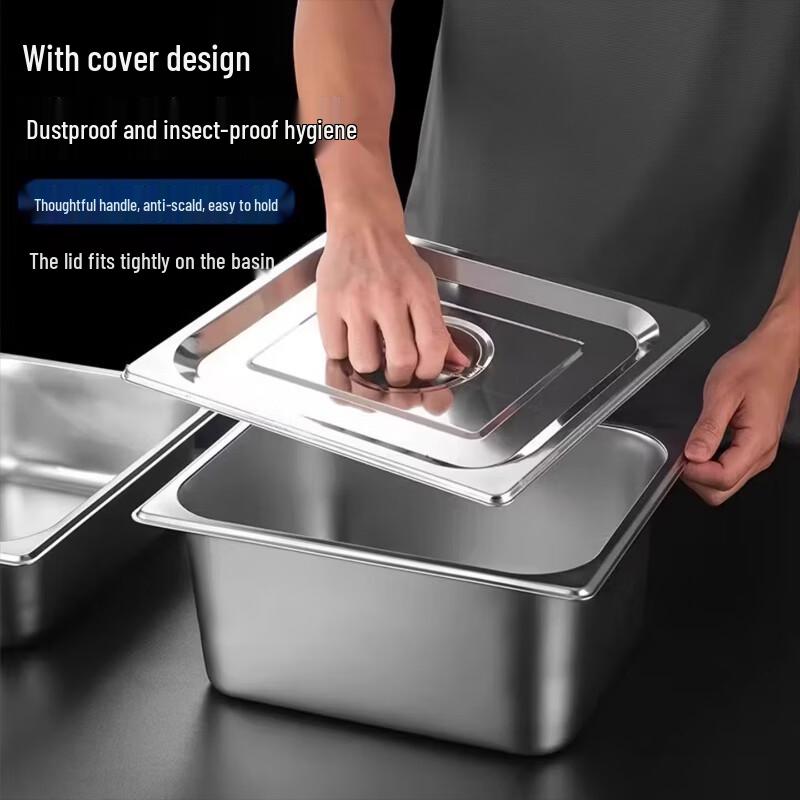304 Stainless Steel Gastronorm Food Pans & Lids