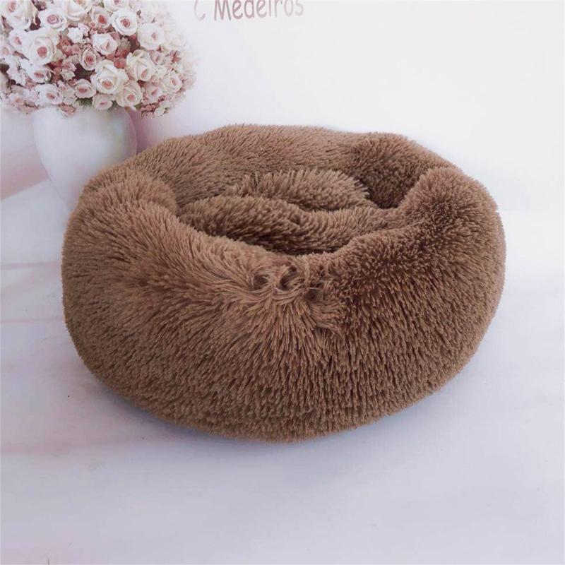 Cat Bed for Indoor Cat Winter Soft Round Sofa Bed Handmade for Small Kitten