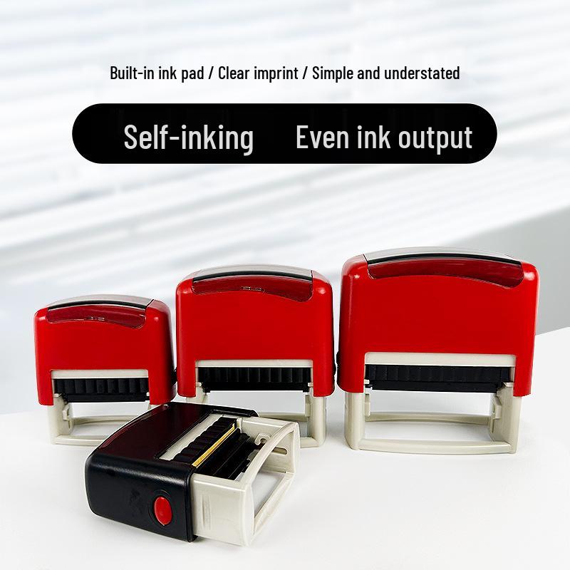 Universal Flip-Top Self-Inking Stamp with Auto Rebound Pattern
