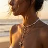 Bohemian Bunte Unregelmäßige Kiesperlen Halsketten für Damen Handgefertigt Seestern Muschel Muschel Halsketten Sommer Party Schmuck