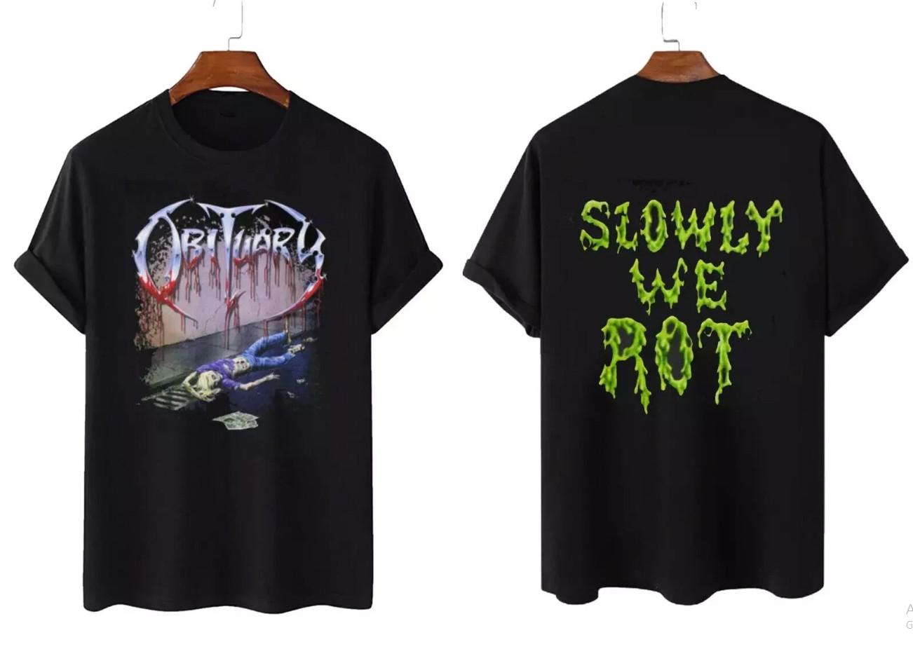 New Obituary Slowly We Rot T-shirt size S-5XL S