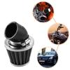 uxcell Round Taper Replacement Universal 38mm Elbow Conical Air Filter Round Taper Replacement for Motorcycles Silver Tone