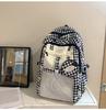Schoolbag Japanese cute girl milk whirring mini backpack female Korean version dopamine plaid cartoon small bar pain bag