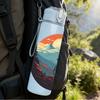 1PC Mountain Biker Sunset Retro Print 750ml Color Plastic Sports Water Bottle Leakproof Flip Straw Lid Suitable for Sports Office Home Use