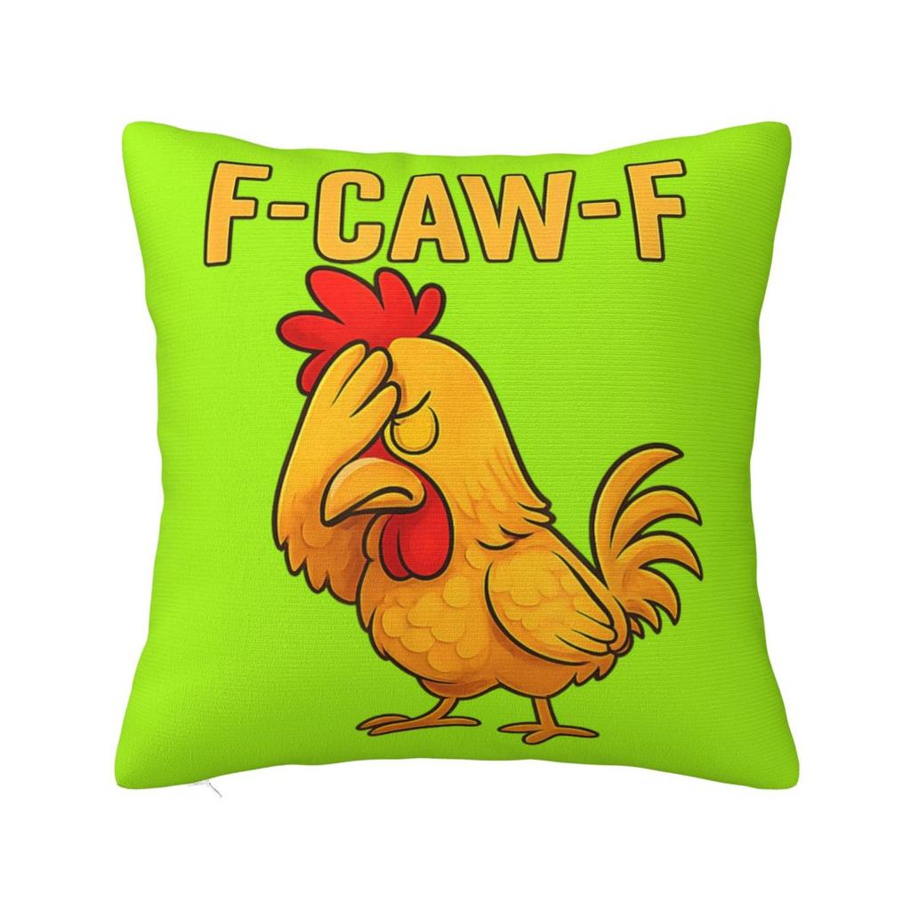 FCAWF Chicken Funny Crazy Screaming Coffee Pillow Case Cushion Cover Soft Pillow Cover Retro Trendy Pillowcases For Room Chair