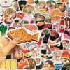 55 STK Japan Lebensmittel Aufkleber Snack Pack Dekorative Graffiti Aufkleber für Helm Fahrrad Handkonto Federmäppchen Abziehbilder