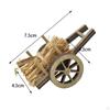 1:12 Scale Miniature Firewood Cart Model Tiny Desktop Display Art Collectible Wood Dollhouse