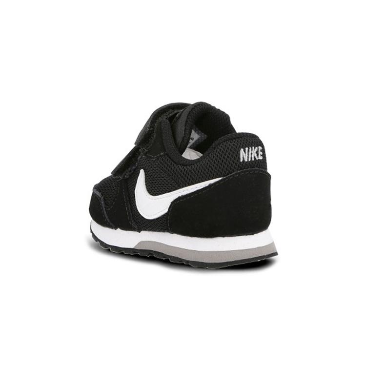 Nike MD Runner 2 Abrasion Resistant Low top Running Shoes Black White Infant And Toddler 806255-001