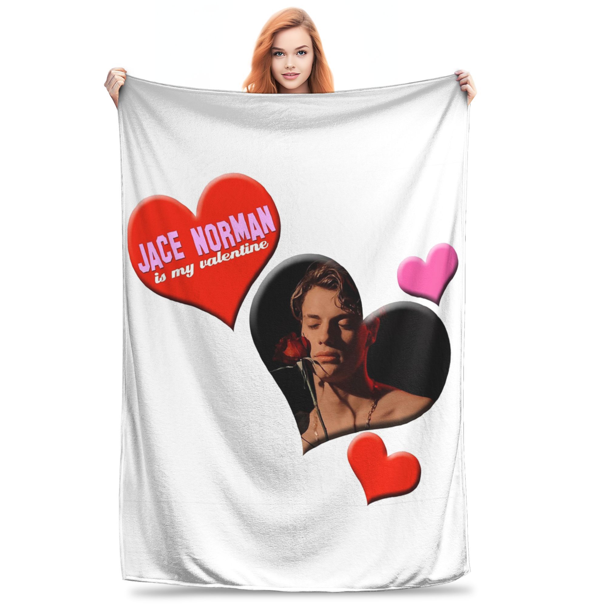 

Jace Norman Is My Valentine Blankets Soft Warm Flannel Throw Blanket Plush for Bed Living room Picnic Travel Home Couch 30x40in