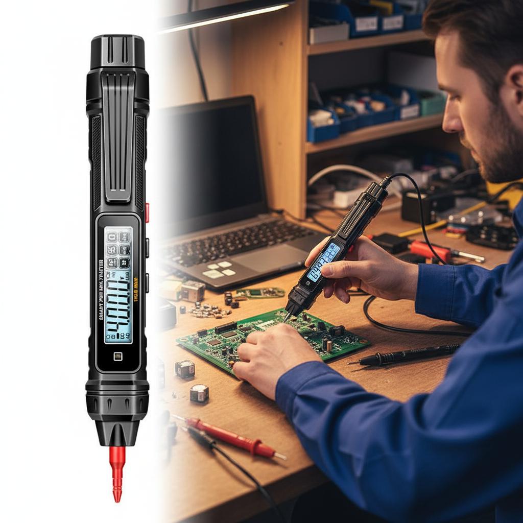 Electrician-Specific Pen Type Multimeter Intelligent Burn-Proof Digital Tester Precise Live/Neutral Wire Identification