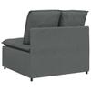 Modular Sofa Center Module with Cushions Dark Grey 100 cm