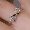 2025 Fashion Boutique Mother Daughter Unlimited Care Love Ring Two Tone Diamond Set Love Zircon Women