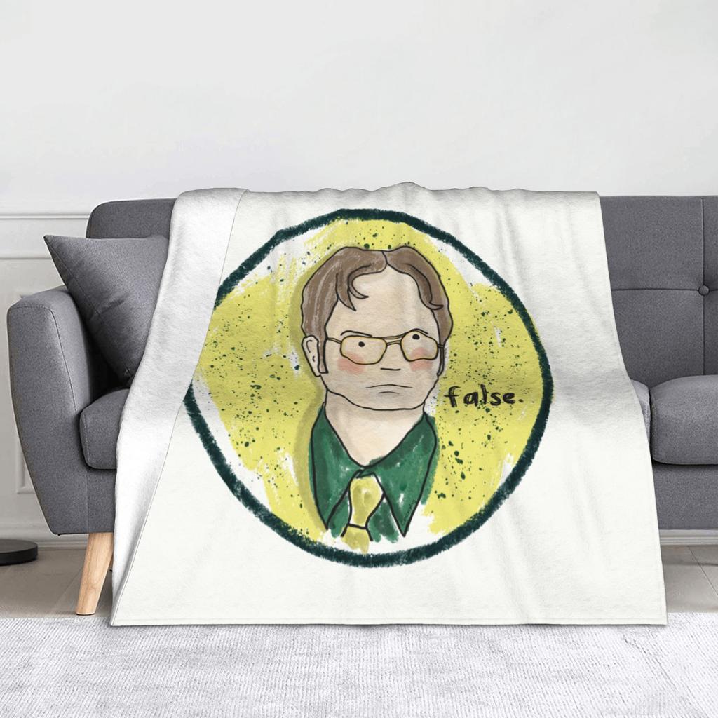 Dwight Schrute Collage Blanket Fleece Autumn/Winter The Office Rainn Wilson Warm Throw Blanket for Sofa Outdoor Rug Piece