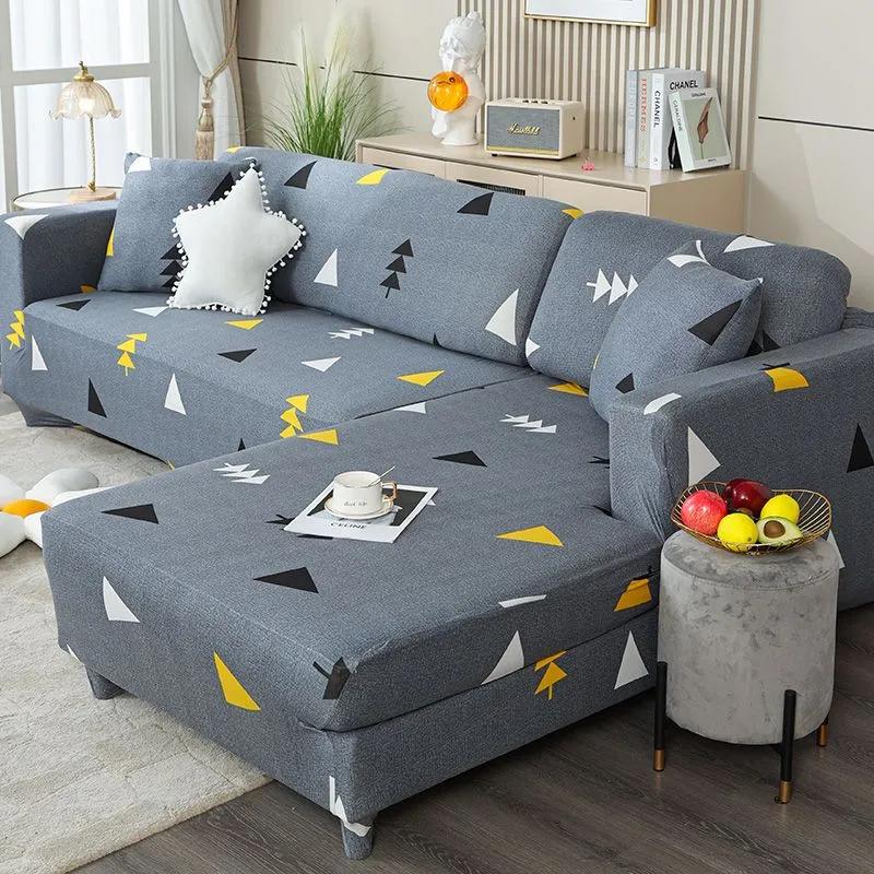 Impressionist Fashion Cotton Sofa Double Pattern Armrest Sofa Cover Fabric Seat Cover for Home Decor