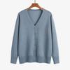 2023 Autumn Office Sweater Knitwear Casual V-neck Long Sleeve Cardigan Versatile Solid Button Knitted Cardigans Outwear 29625