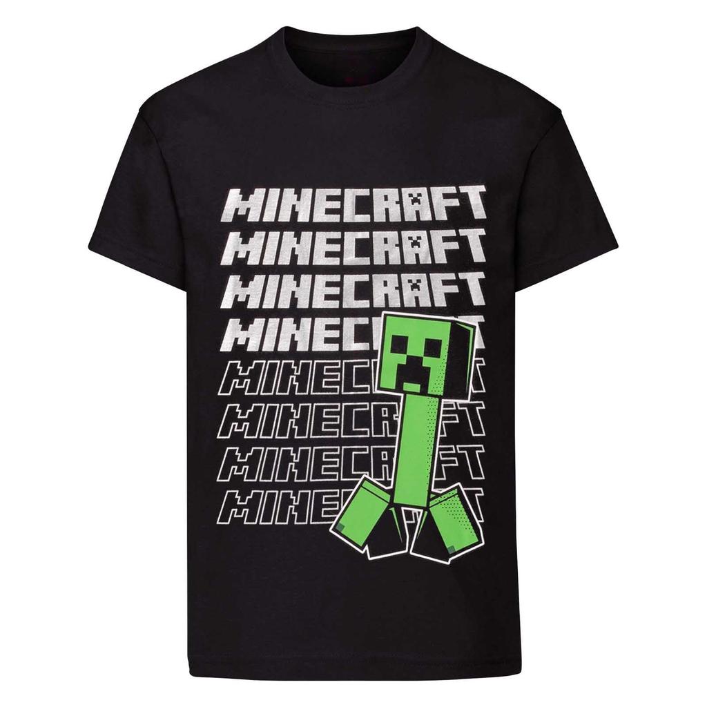 Minecraft T-Shirt mit wiederholtem Logo für Kinder