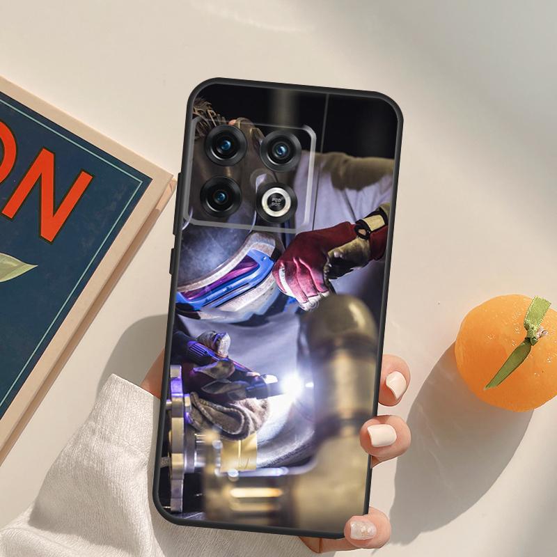 Welder Welding Hot Metal Worker Case For OnePlus 13T 10T 10R 12R 13R 15 13 12 11 10 9 Pro Nord CE 5 2 3 4 Lite N20 N30 Cover