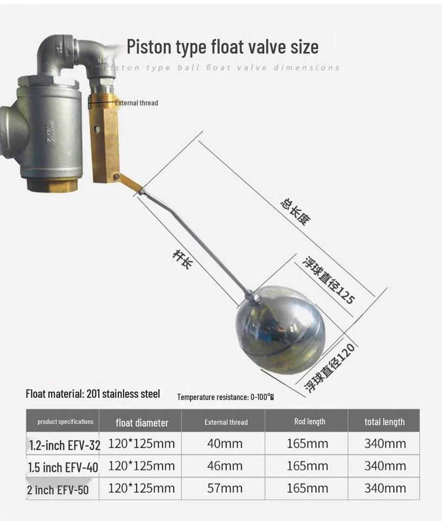 ELEKO Stainless Steel Automatic Water Level Float Valve Controller
