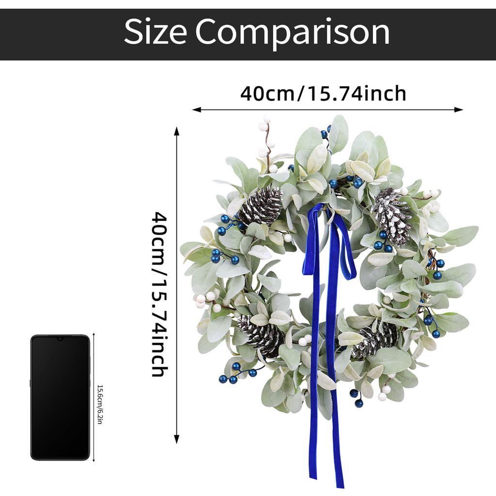 Grass Simulation Wreath Window Decoration Wall Hanging, Simulation Plant Berry Vine Ring Pendant