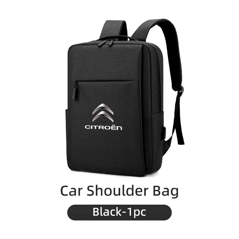 Bolsa para Laptop em Tecido Oxford para Carro Mochila Escolar Recarregável por USB Estojo para Tablet Para Citroen C4 C3 C5 C1 C2 Berlingo Celysee Cactus