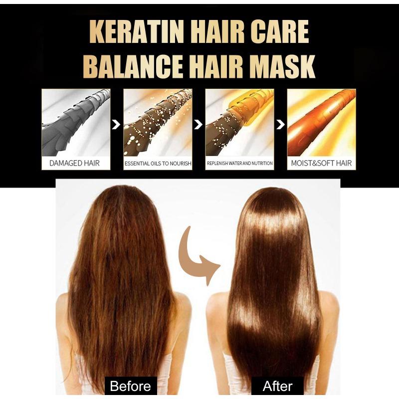 Nutty-keratin Hair Mask Smooth Hair Moisturize and Repair Dry Hair Soft Hair Care for All Hair Types Keratin Hair Scalp Treatment