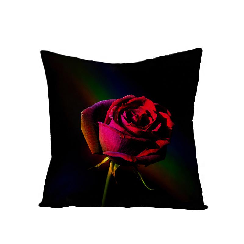 Modern Simple 3D Flower Polyester Pillow Cover for Home New Chinese Style Pillow Sofa Car Cushion Cover