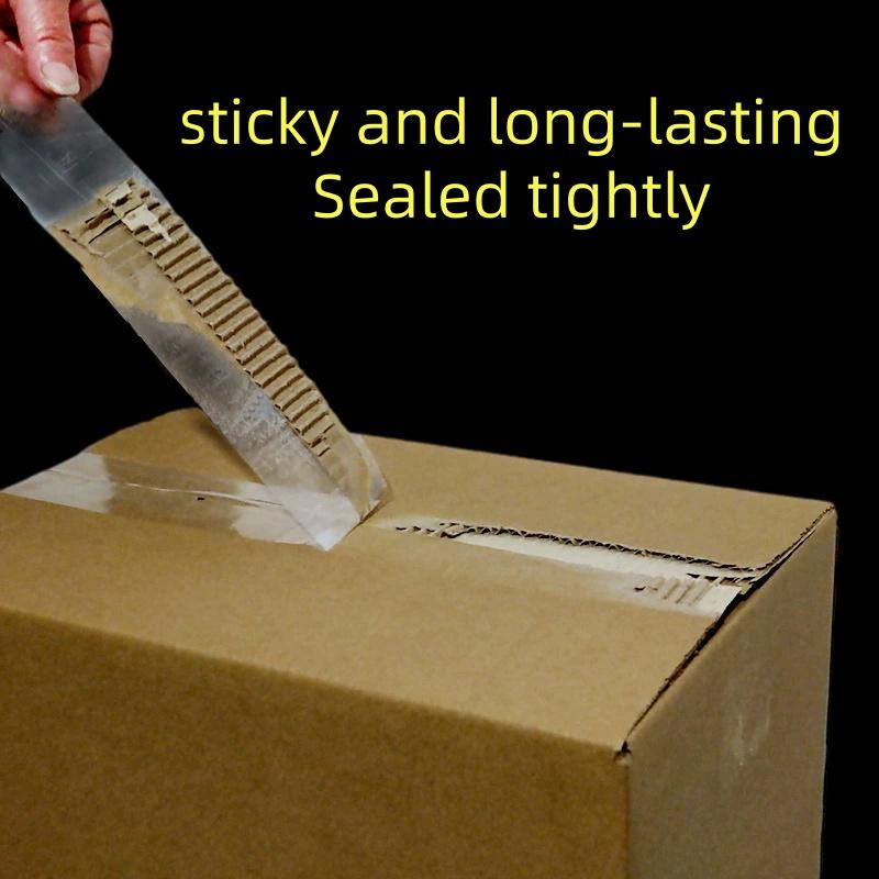 1 Roll of Transparent Tape of Plastic High Viscosity Sealing Tape Sealing Large Thickening and Widening Express Packaging Tape