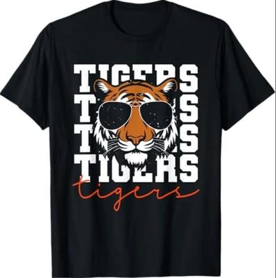 Vintage Tigers Inspirierendes Sportlicher Name Design Geschenk T-Shirt