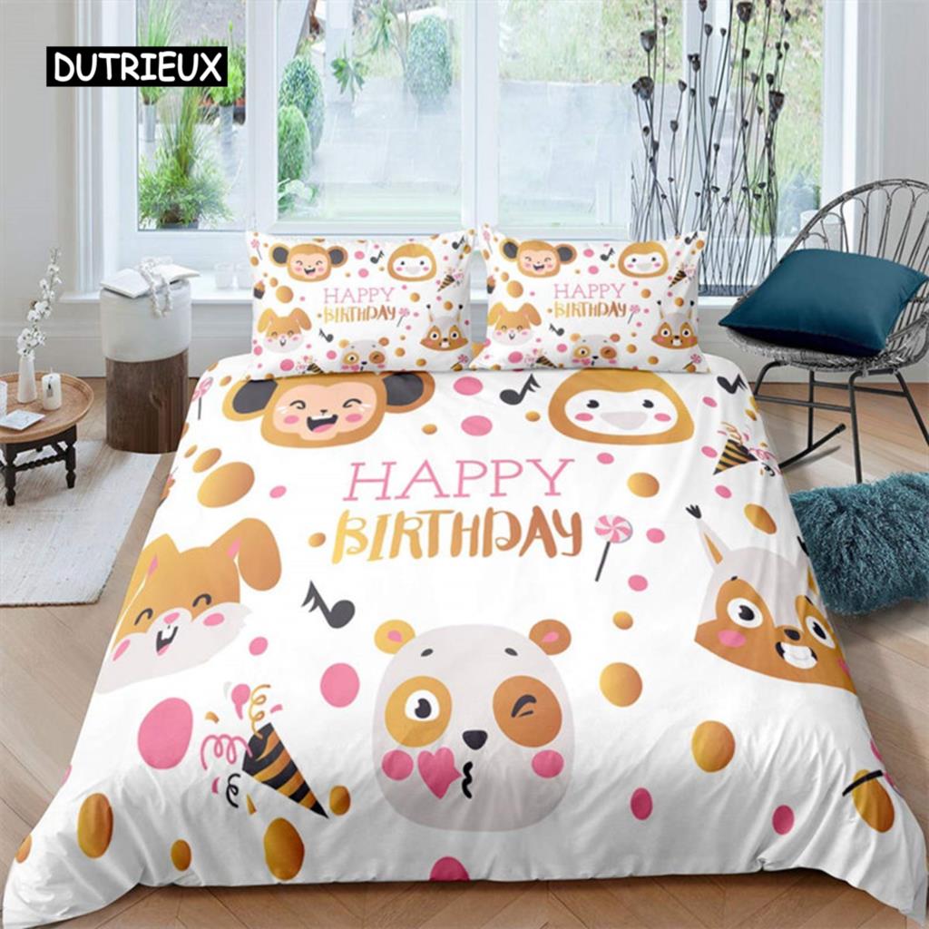 Kinder Affe Bettbezug Niedliches Cartoon Tier Bettwäscheset Lieblicher Kleiner Affe Bettdeckenbezug Für Jungen Mädchen Kinder Schlafzimmer Deko